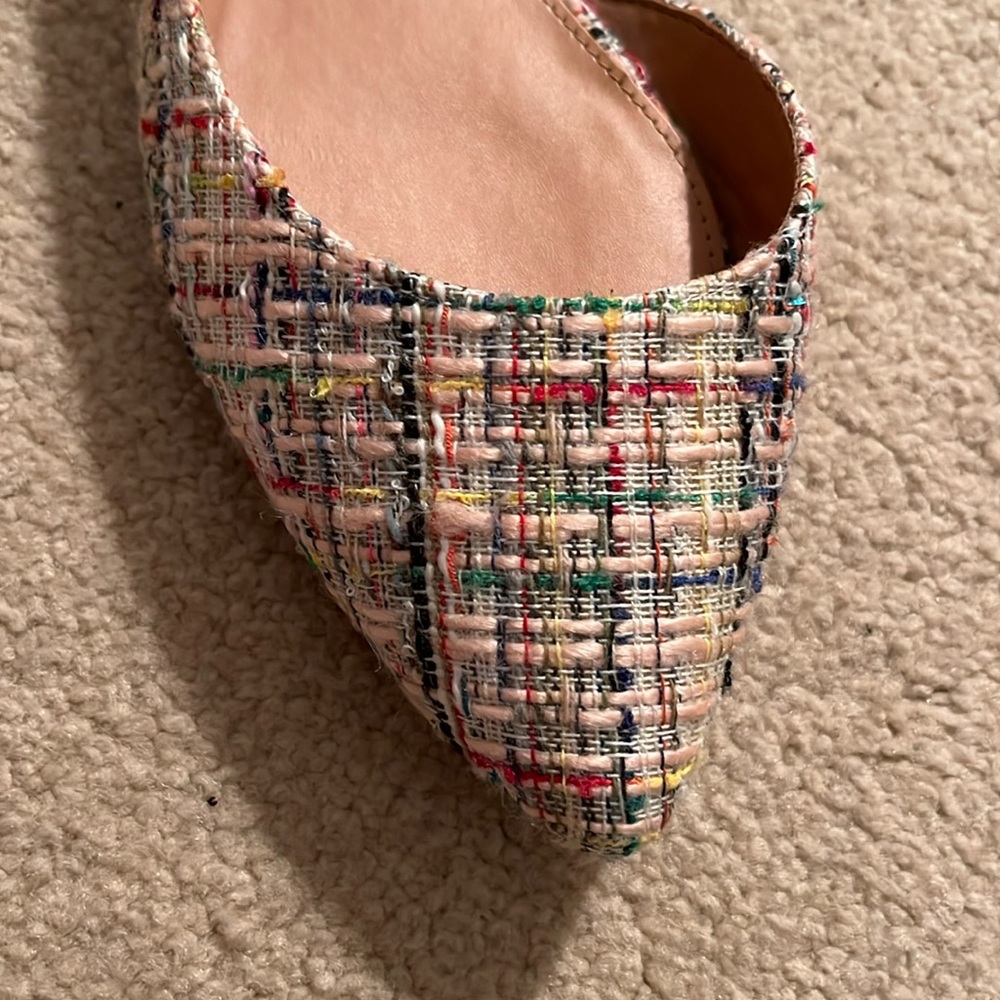 J. Crew Multicolor Tweed Pointed D’Orsay Flats - Picture 4 of 8
